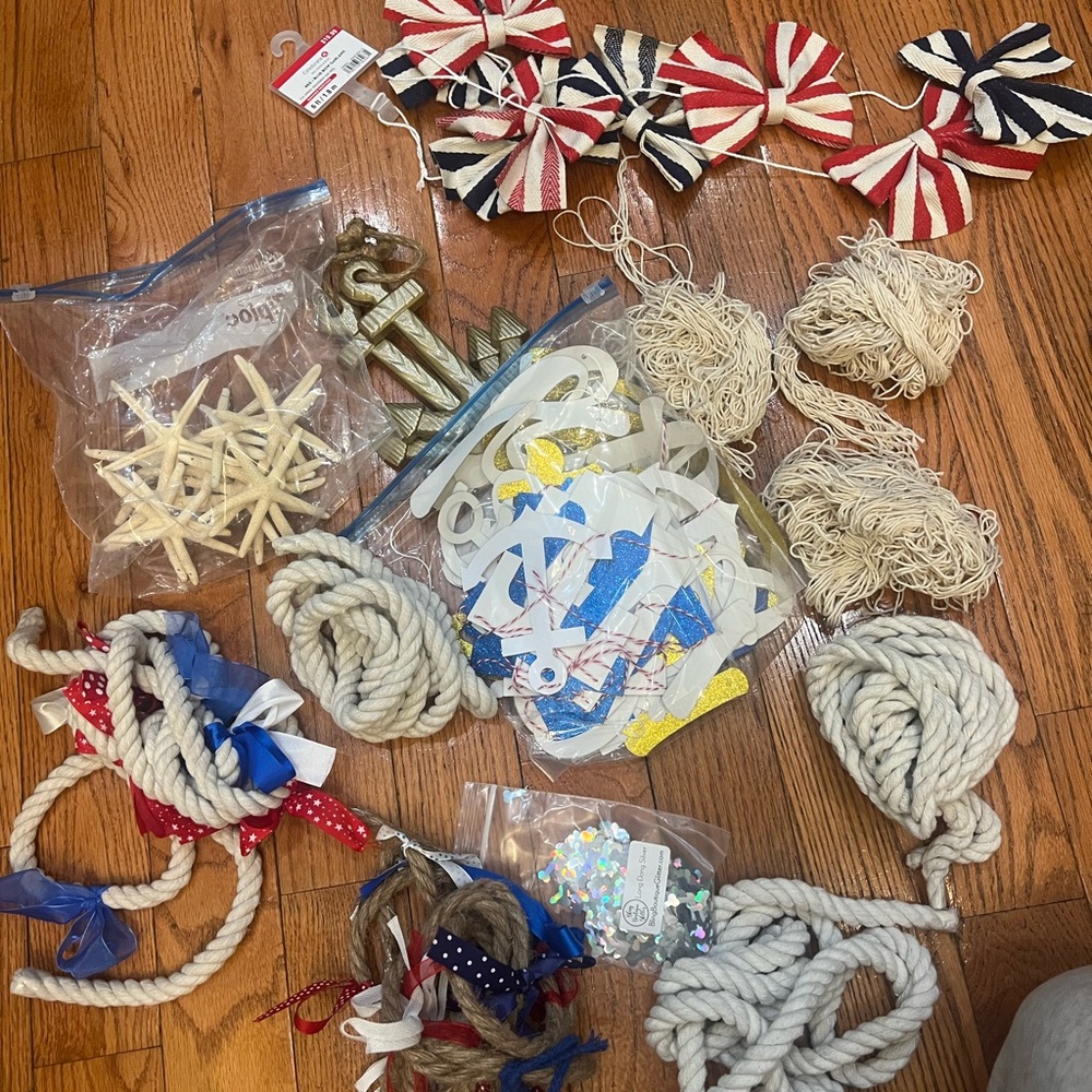Nautical bachelorette decor "tying the naut"